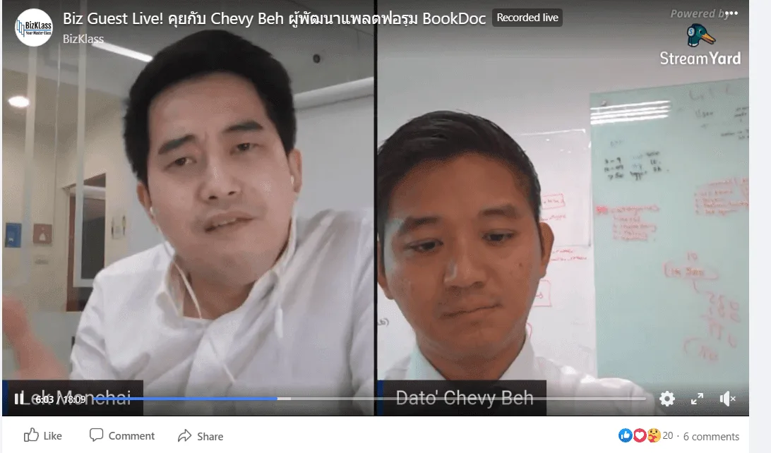 BookDoc interview by Bizklass and one of the Top Journalist in Thailand