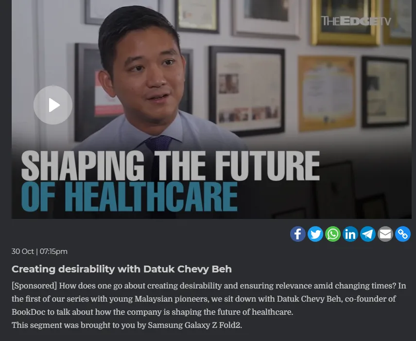 bookdoc_edge_article BookDoc on The Edge Malaysia | BookDoc