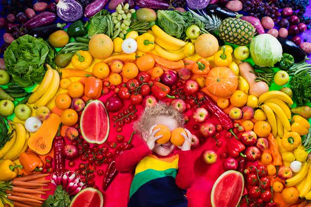 Eat a rainbow | encourage people to eat vegetables & fruits in color a day | BookDoc