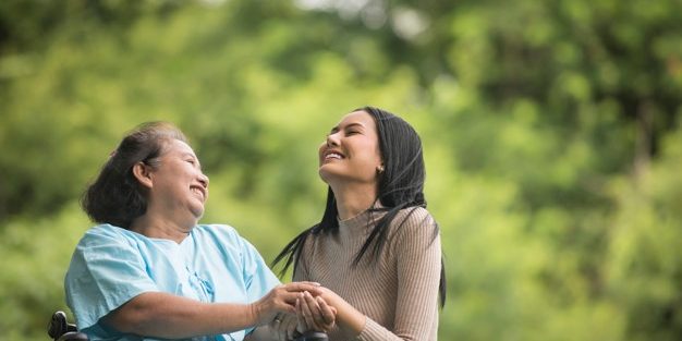 elderly woman with her daughter | How to slow down your aging process | BookDoc