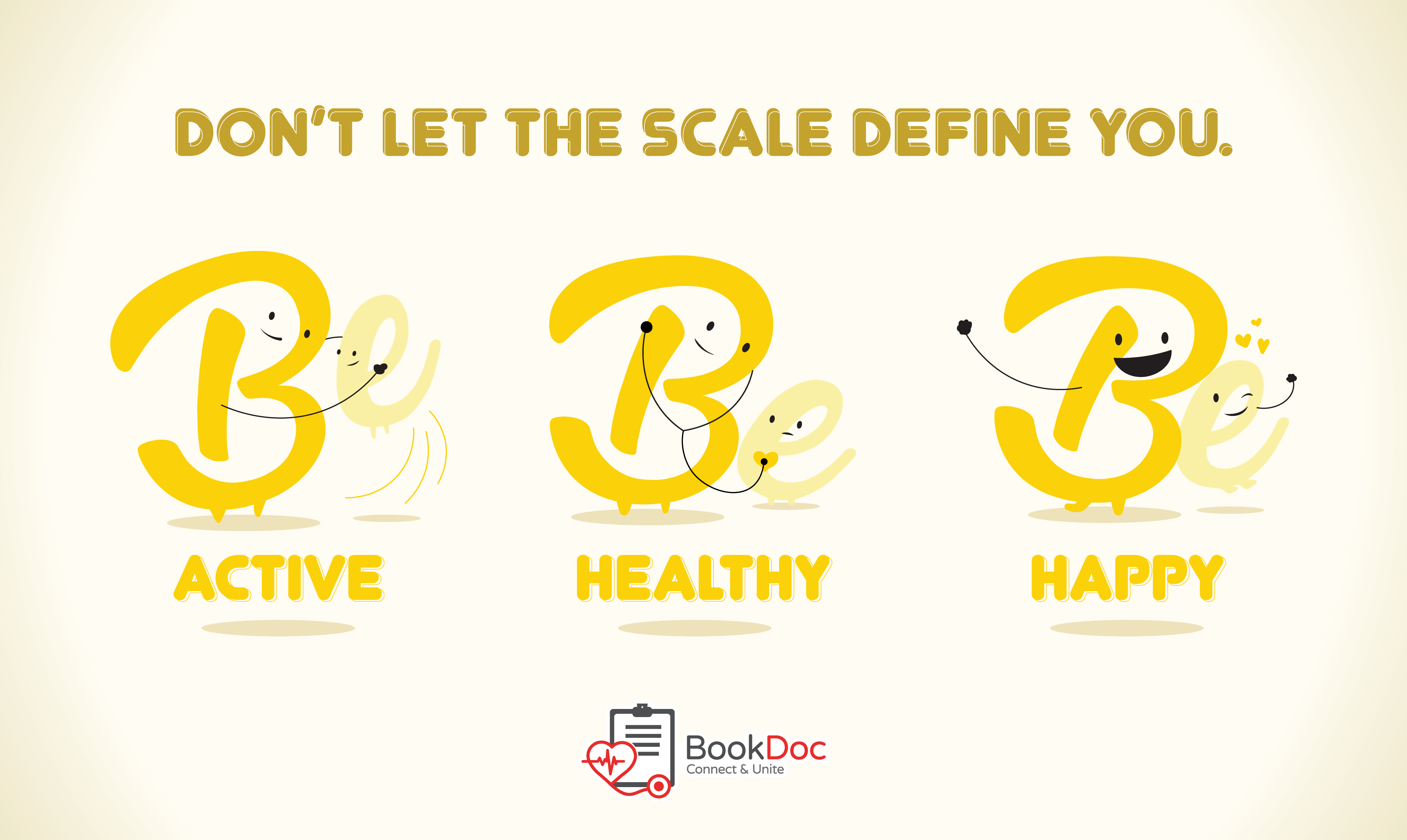 Health-Tips-Be-Active-Healthy-Happy--Poster Tips To Overcome A Weight-Loss Plateau | BookDOc