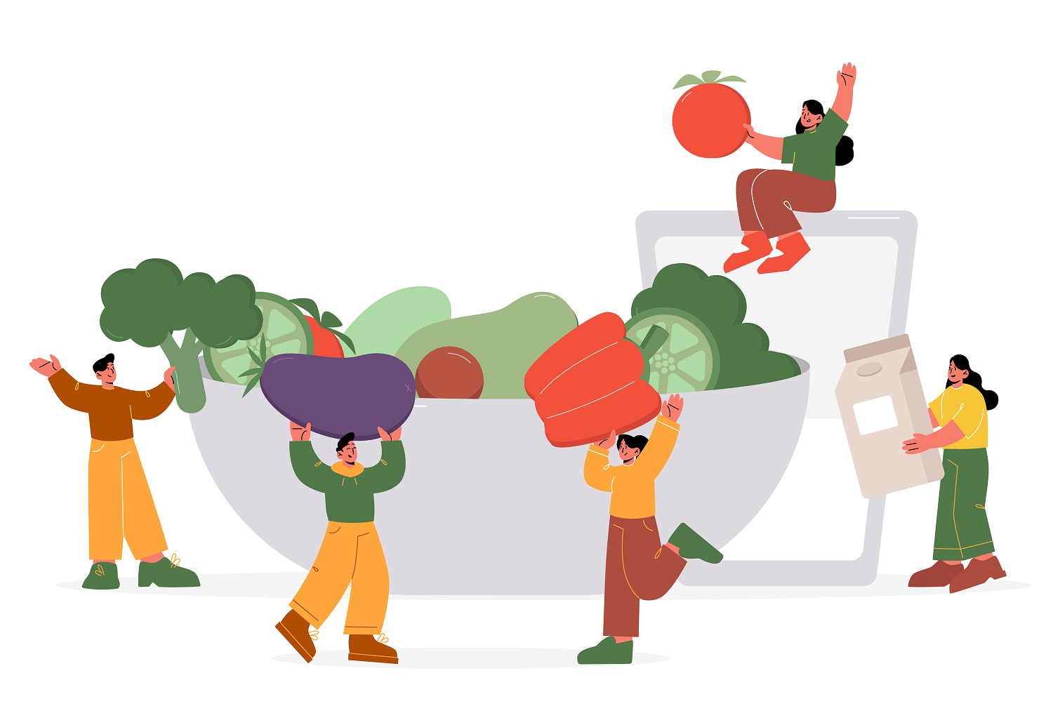 Healthy food concept with people and vegetables Food to consume for healthy eye | BookDoc