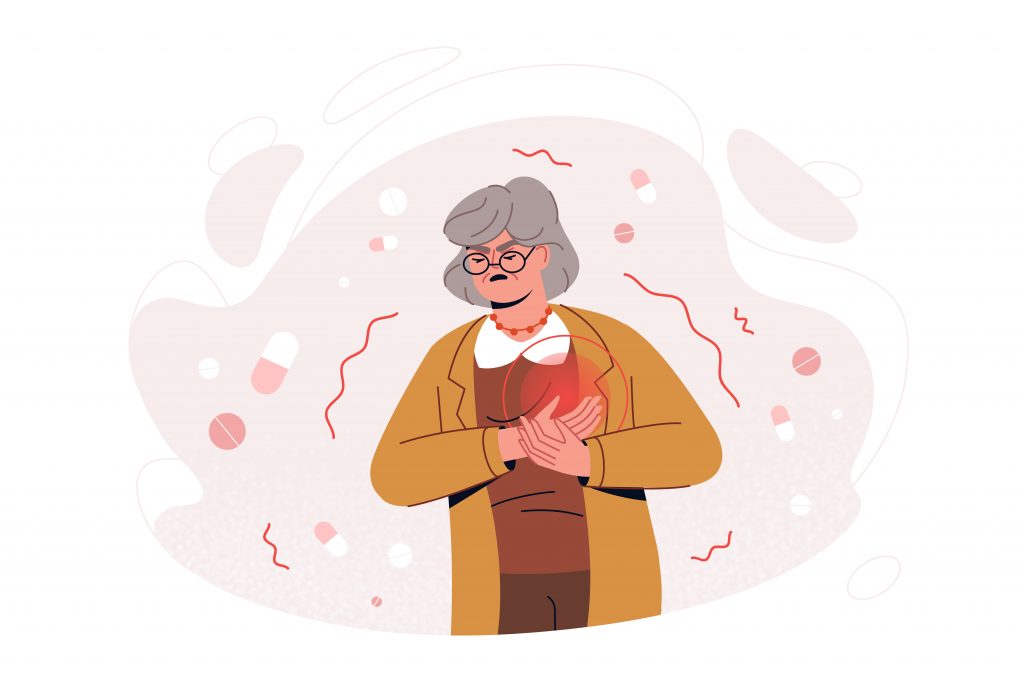 Flat old woman feel sharp chest pain, heart attack symptoms Best Cardiologist in KL | Best Heart Specialist in KL | BookDoc
