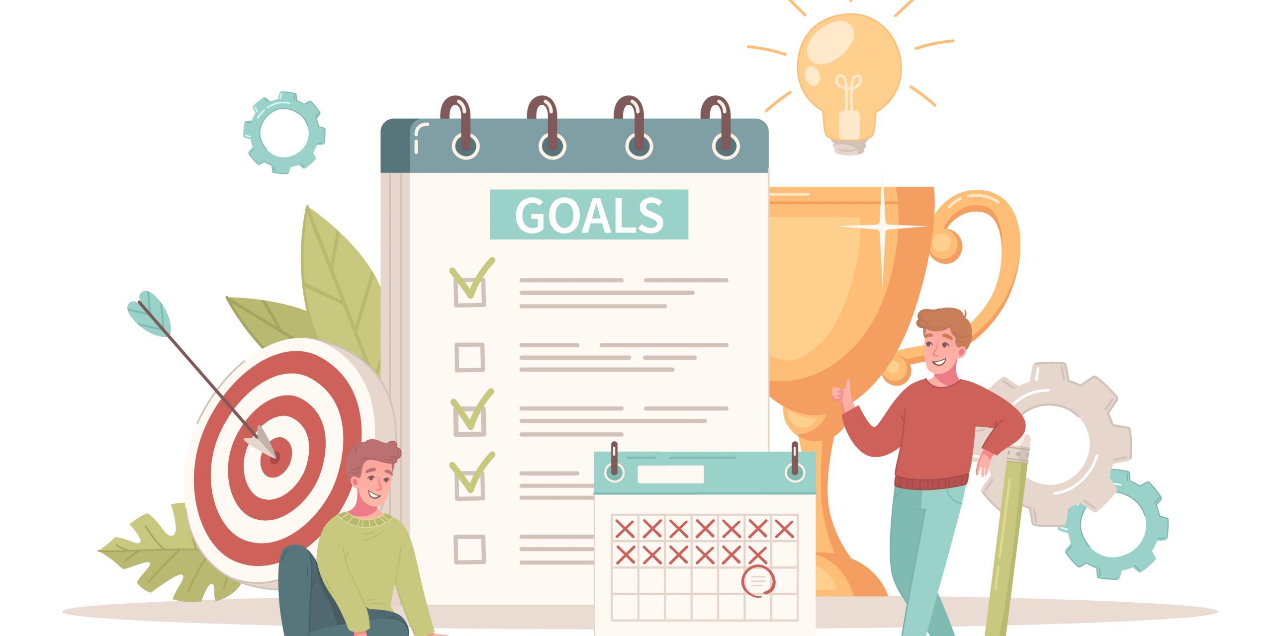 Personal Goals Doodle Composition New Year Goals with SMART | BookDoc
