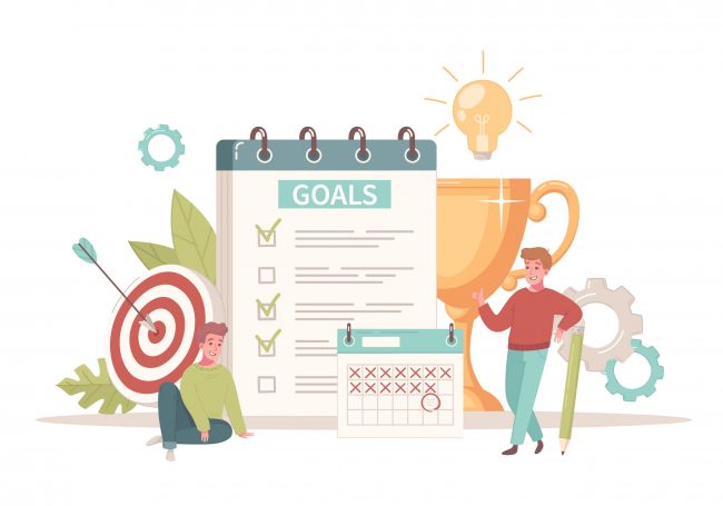 Personal Goals Doodle Composition New Year Goals with SMART | BookDoc