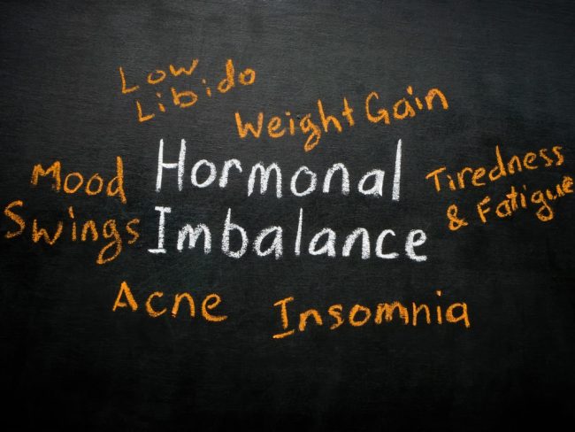 Handwritten,Hormonal,Imbalance,Sign,On,The,Blackboard.